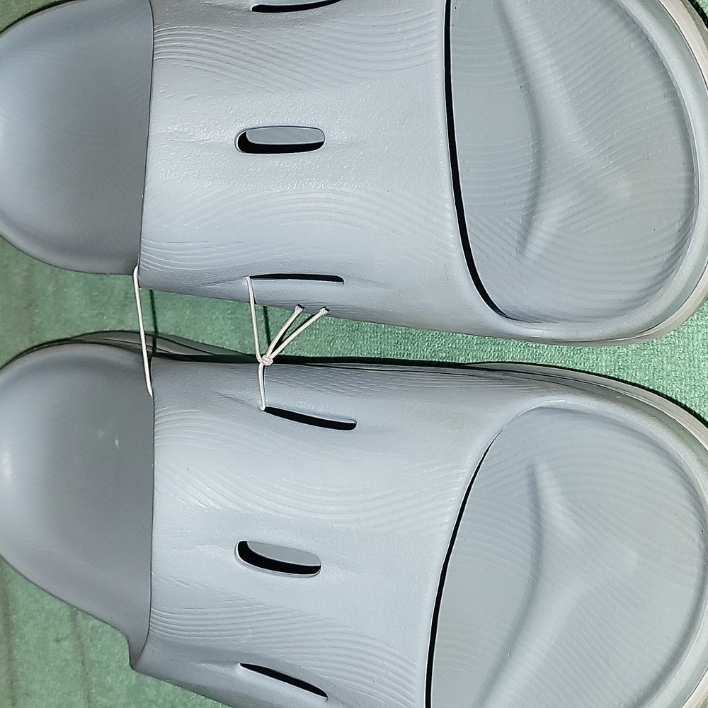 Hoka Gray/ Light Blue Slide Sandal Sz 13....some Wear But Nice